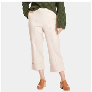 Rachel Comey x Target Cream Wide Leg Cropped Cuff Hem Jeans 6 Minimalist